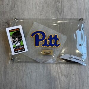 Little Earth Pitt Panthers Clear Stadium Friendly Bag Clutch 9x6 No Strap NEW